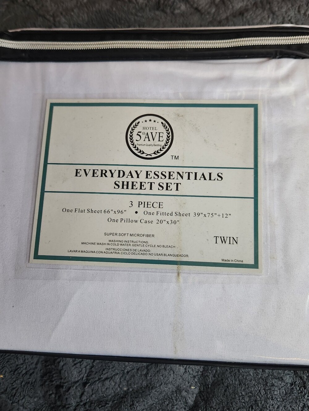 Hotel 5th Ave Everyday Essentials Twin Sheet Set - White